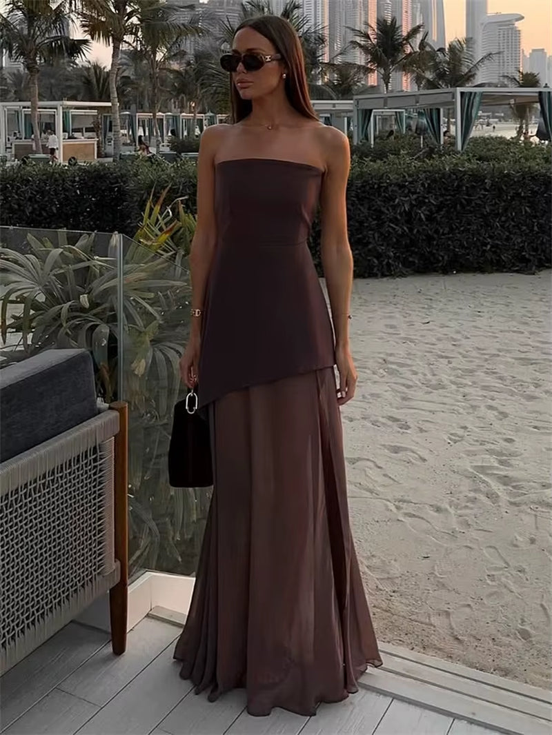 Summer Female with Ribbon Long Dress Elegant Mesh Backless Patchwork Slim Fashion Party Dress Gown Women'S Bodycon Dress